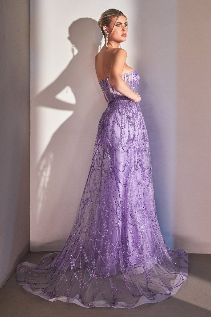 Vestido de Noche de Sirena con Lentejuelas, Sin Tirantes, Escote Corazón, Corsé, Tul Adornado, Vestido de Fiesta Formal y para Invitada de Boda