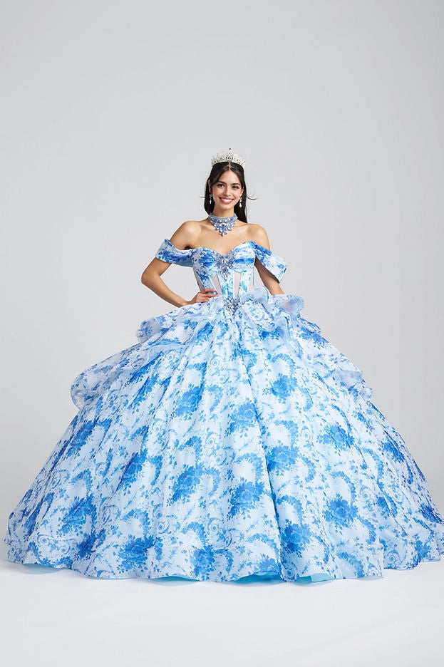 Ball Gown Off Shoulder Corset Big Bow Quinceañera Dress Vedress