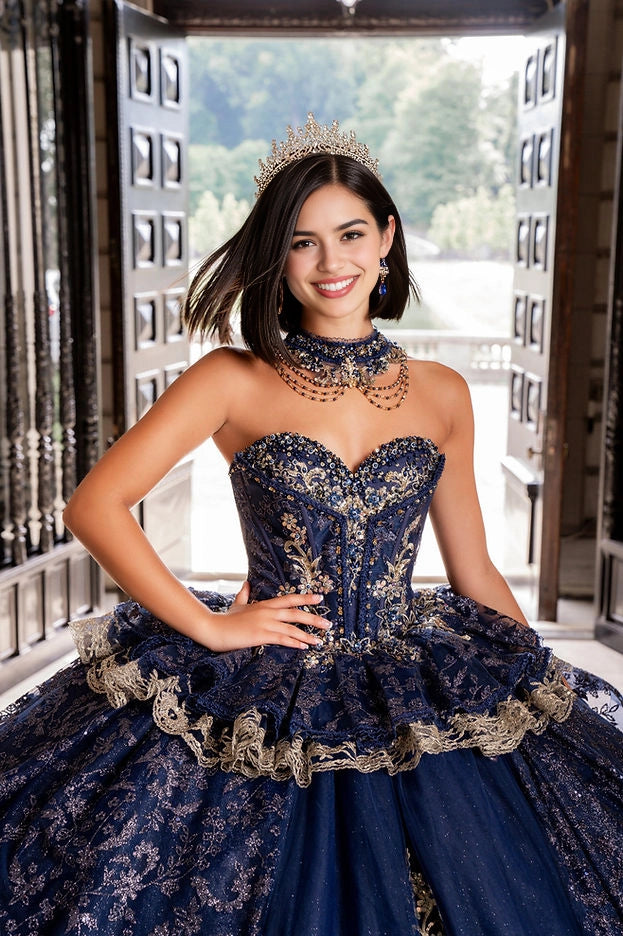 Ball Gown Sweetheart Off Shoulder Corset Back Train Quinceañera Dress
