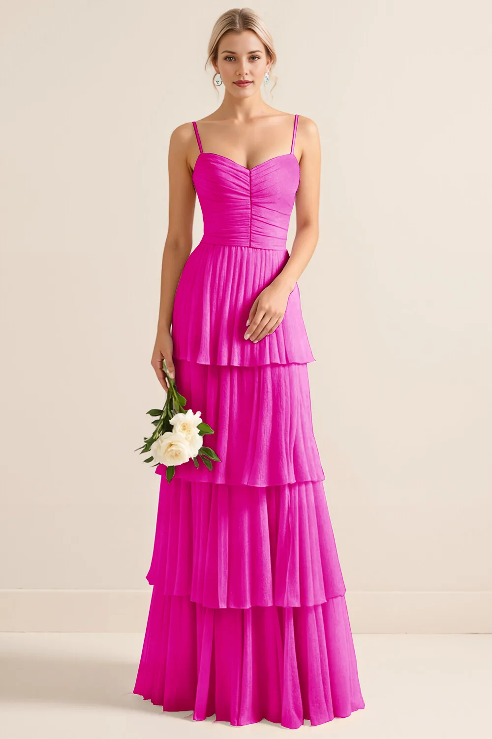 Sleeveless Scoop Neck Lace Chiffon A-Line Evening Gown