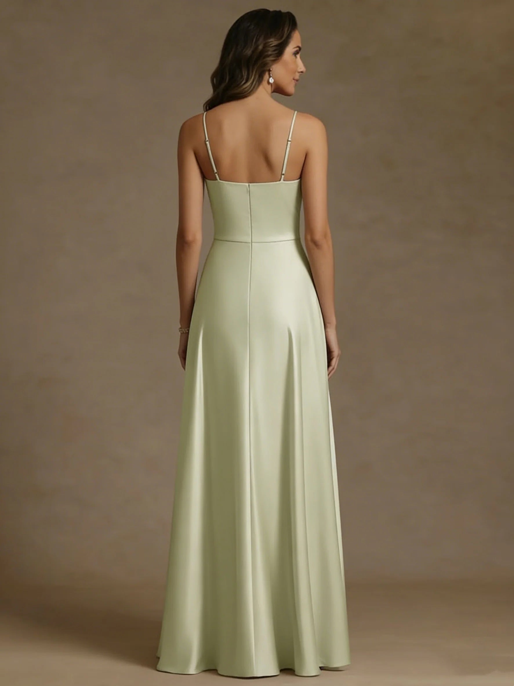 Two Piece A-Line Silk Satin Scoop Lace Floor Length Mother ofthe Bride Dresses