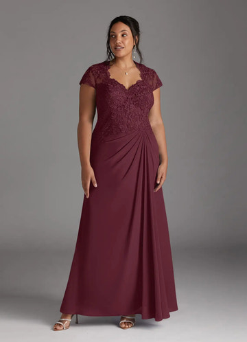 A-Line Sweetheart Chiffon Maxi Lace Formal Floor Length Mother of the Bride Dress