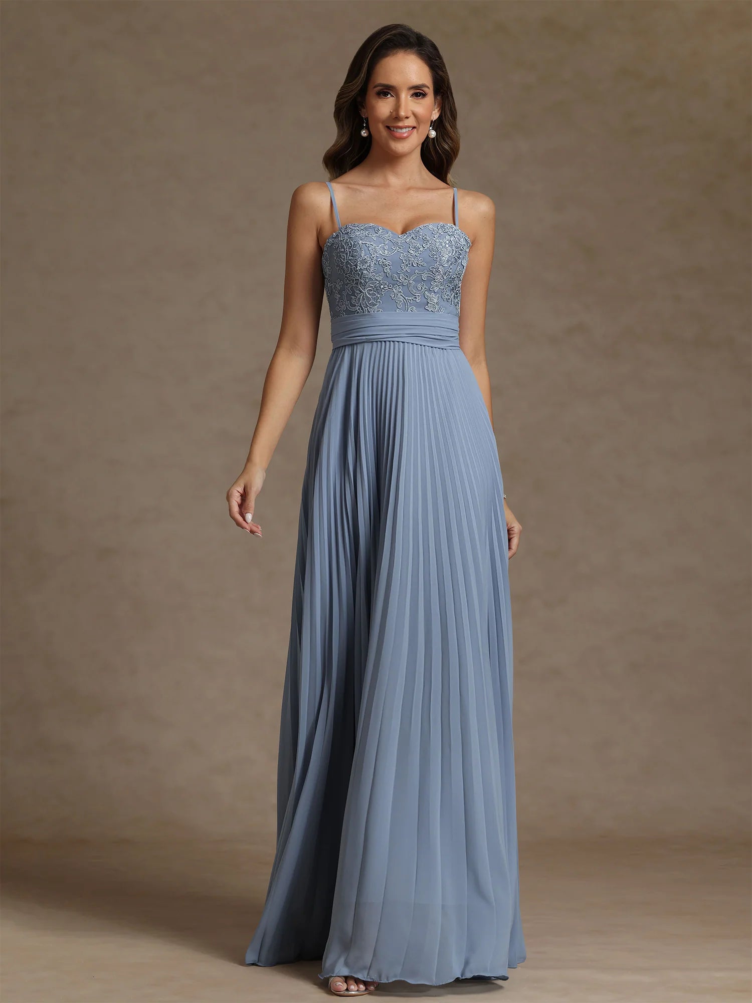 Elegant A-Line Sweetheart Neck Chiffon Pleated Formal Mother of the Bride Dress With Jacket