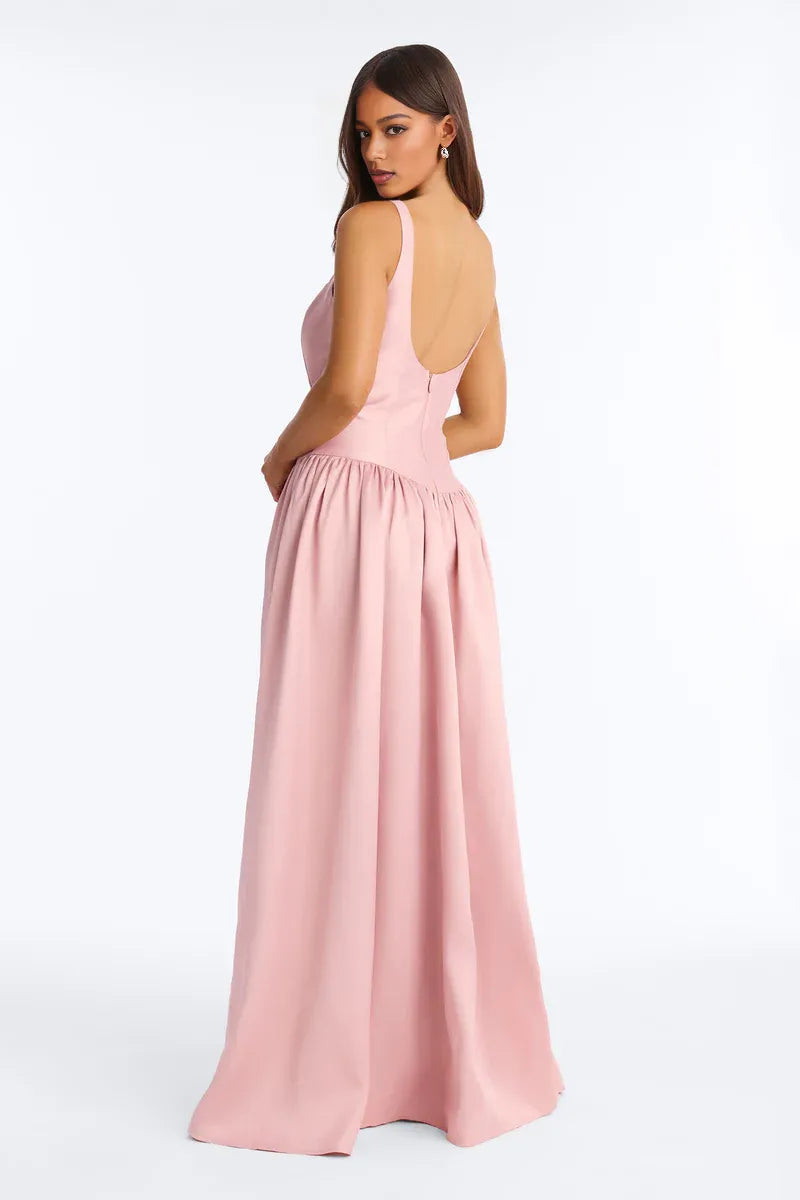 A-Line Sweetheart Neck Satin Floor Length Ruched Evening Maxi Gown