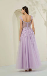 Dreamy A-Line Sweetheart Tulle Floor-Length 3D Floral Corset Prom Dress