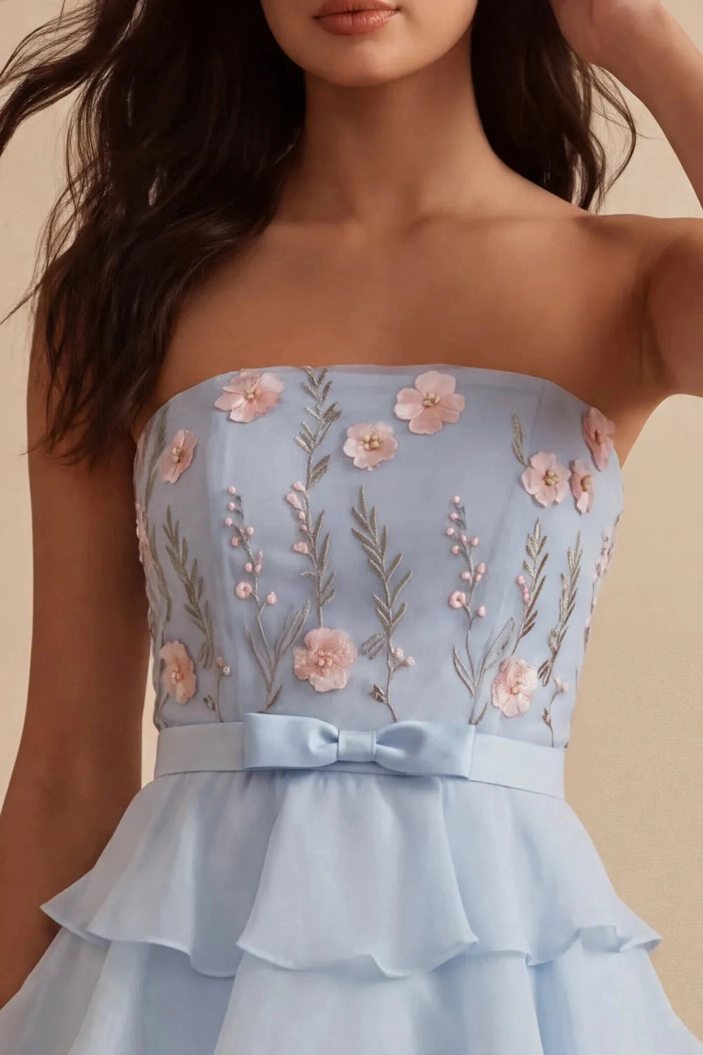 Elegant A‑Line Strapless Sleeveless Plain‑Back Short Homecoming Dress