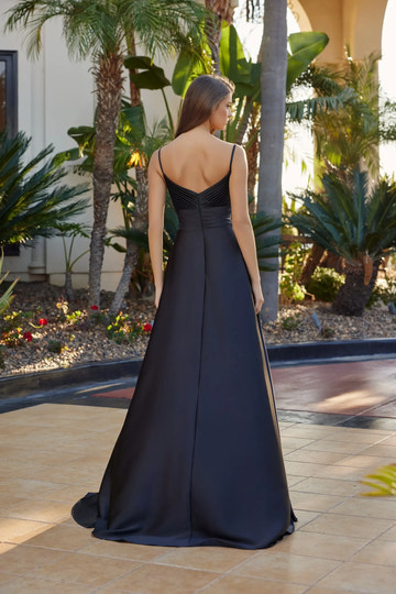 Elegant A-Line Sweetheart Sleeveless Satin Maxi Sequined Bodice Ruched Evening Gown
