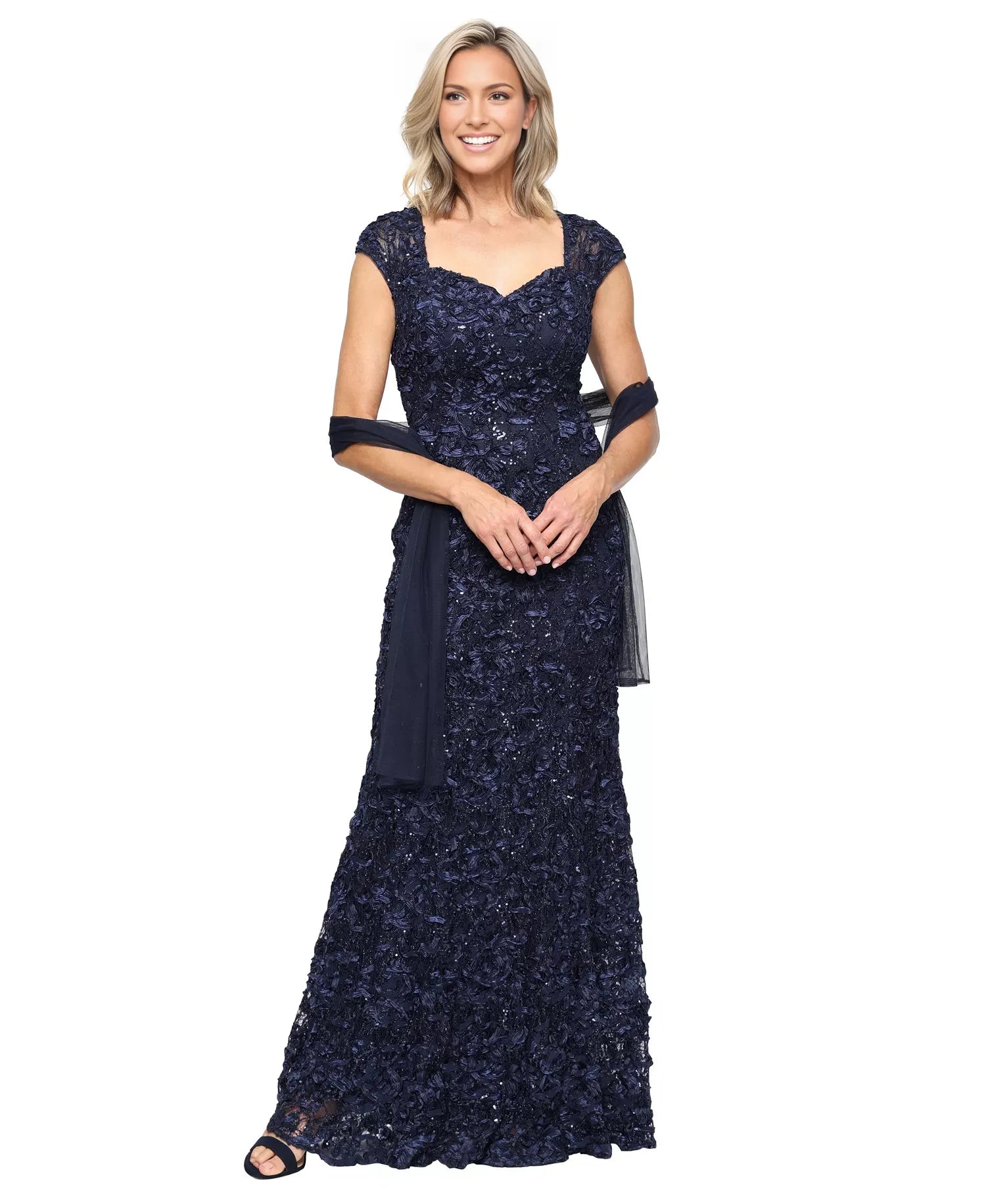 Elegant Mermaid Sweetheart Neck Embellished Floor Length Evening Gown