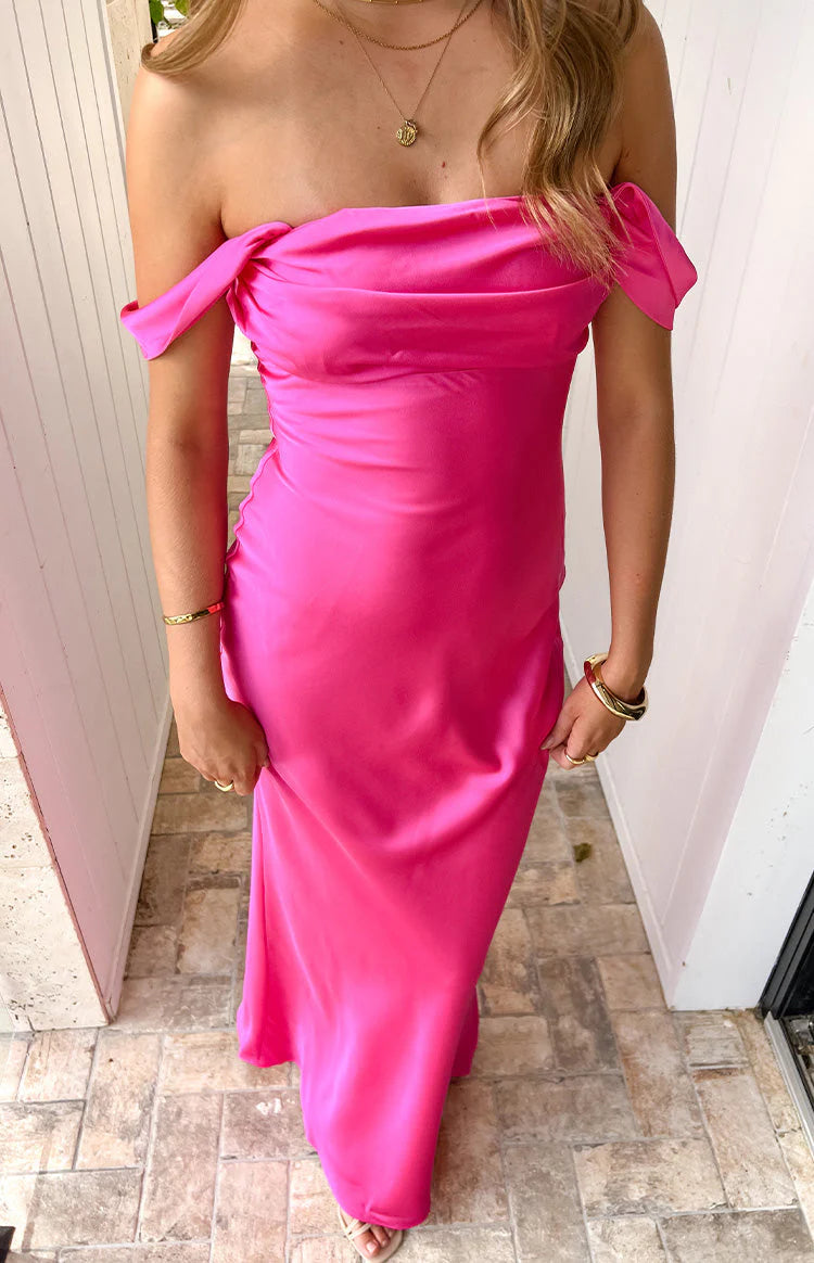 Sophisticated Sheath Off-Shoulder Short Sleeve Prom Dress Satin Draped Formal Dress