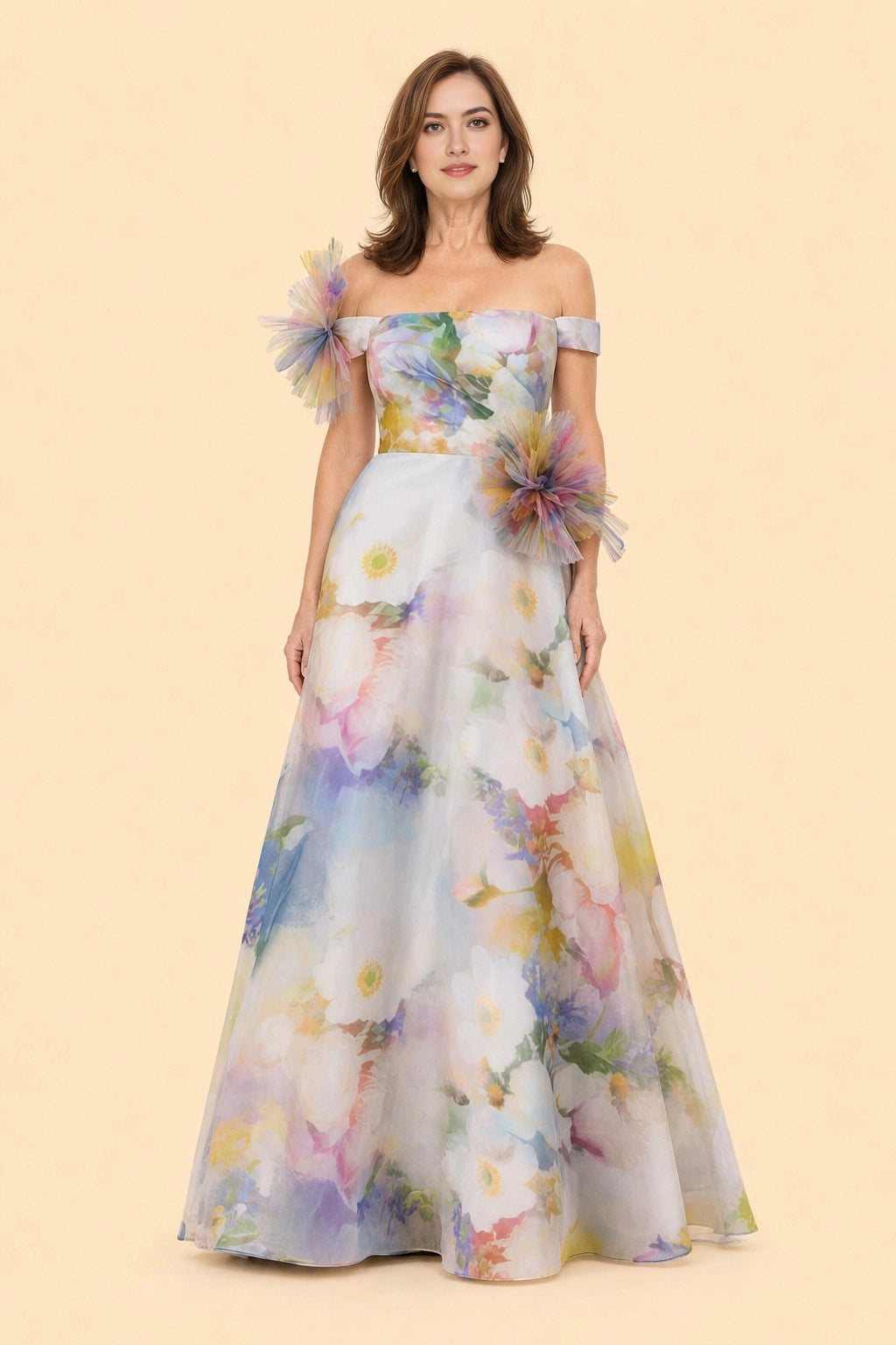 Floral-A-Line-Off-Shoulder-Zipper-Back-Long-Mother-of-the-Bride-Dress