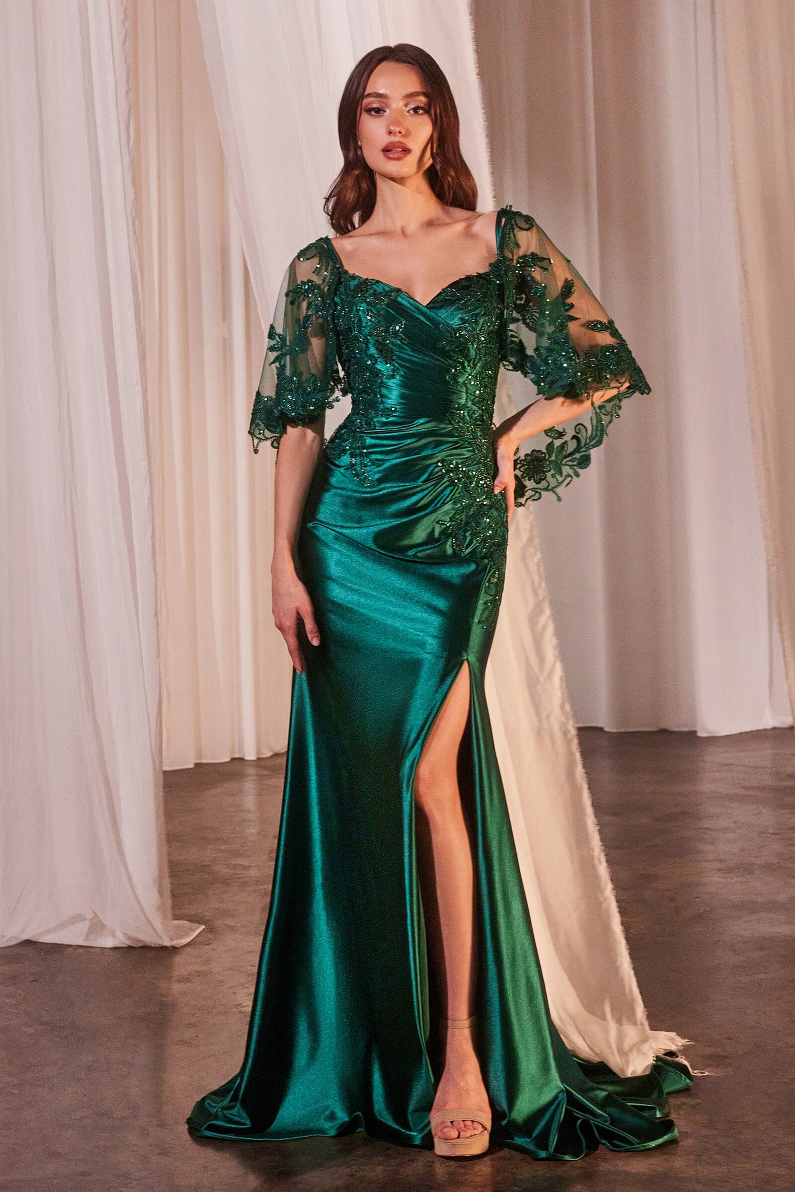 Form Fitting Sweetheart Strapless Satin Evening Dress Long Mother of the Bride Dress