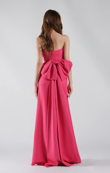 Glamorous Mermaid Strapless Sleeveless Floor Length Bow Back Evening Dress
