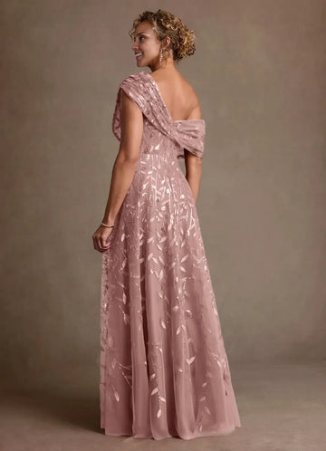Gorgeous A Line Off Shoulder Tulle Floor Length Sequin Maxi Dress