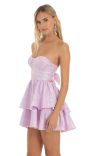 Sweet A‑Line Strapless Sleeveless Tie‑Back Short Homecoming dress