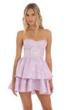 Sweet A‑Line Strapless Sleeveless Tie‑Back Short Homecoming dress