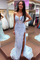 Lace Tulle Mermaid Sweetheart Sleeveless Floor-Length Prom Gown