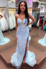 Lace Tulle Mermaid Sweetheart Sleeveless Floor-Length Prom Gown
