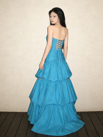 Vestido de fiesta de tafetán de lujo con escote corazón, corte A, sin tirantes, largo hasta el suelo, de satén, con cuentas