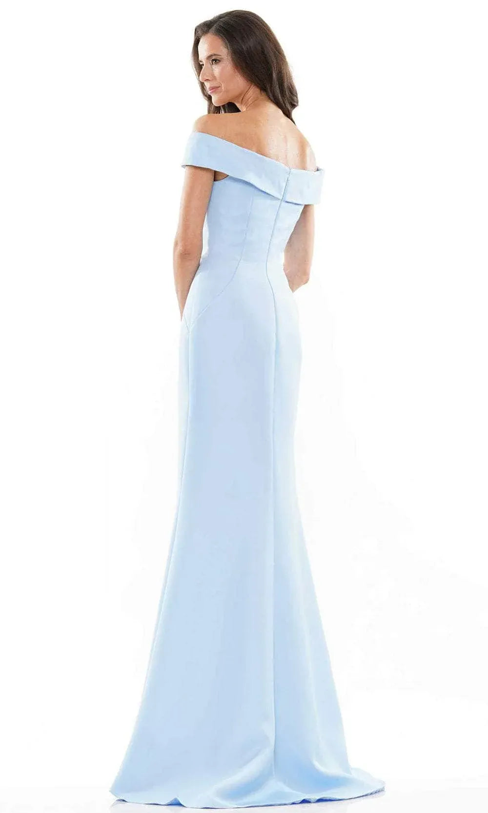 Elegant Mermaid Off-the-Shoulder Satin Maxi Dress Beaded Floor Length Evening Dress