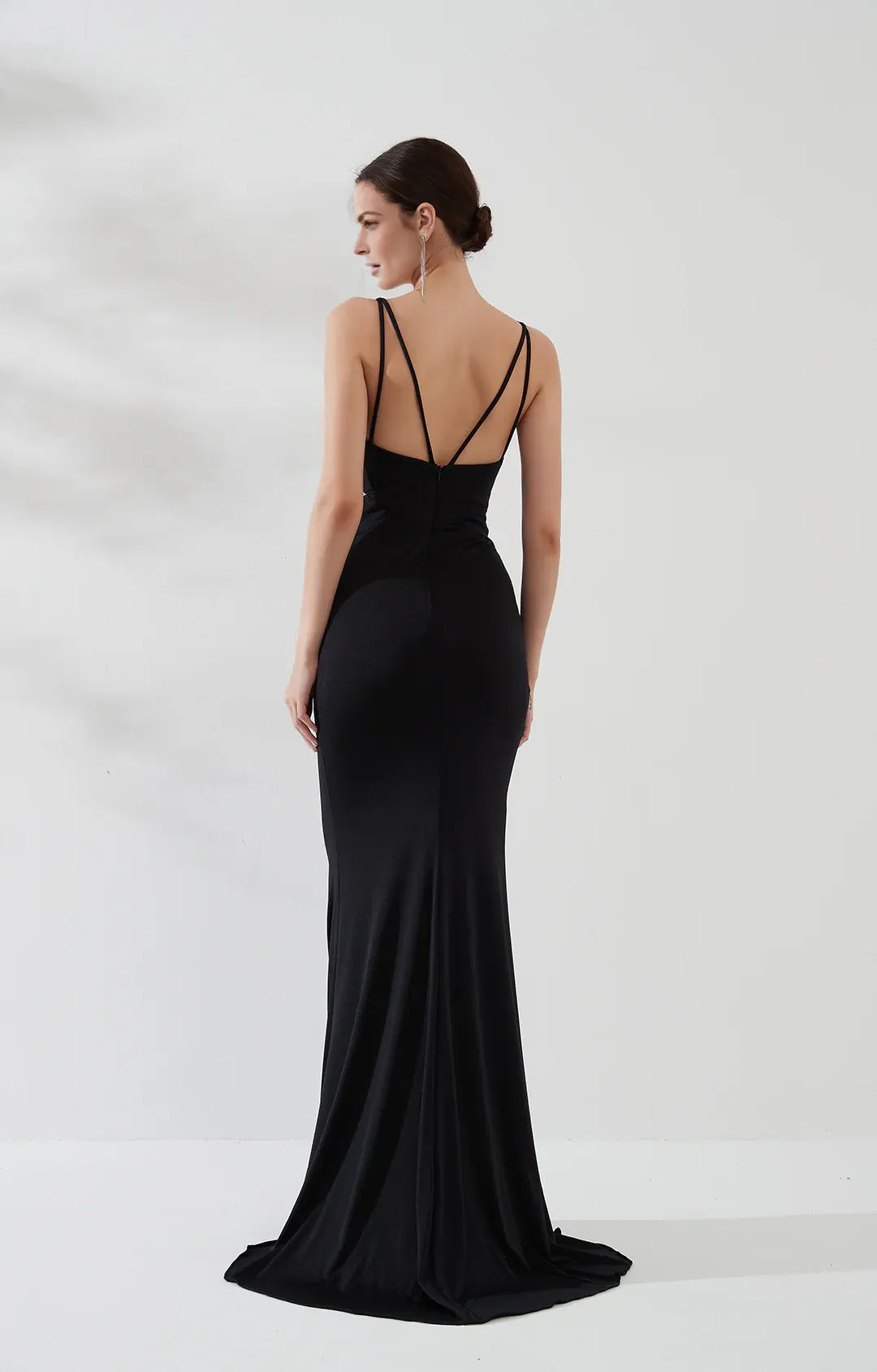 Mermaid Sweetheart Crossover Straps Sleeveless Floor-Length Cutout Evening Dress