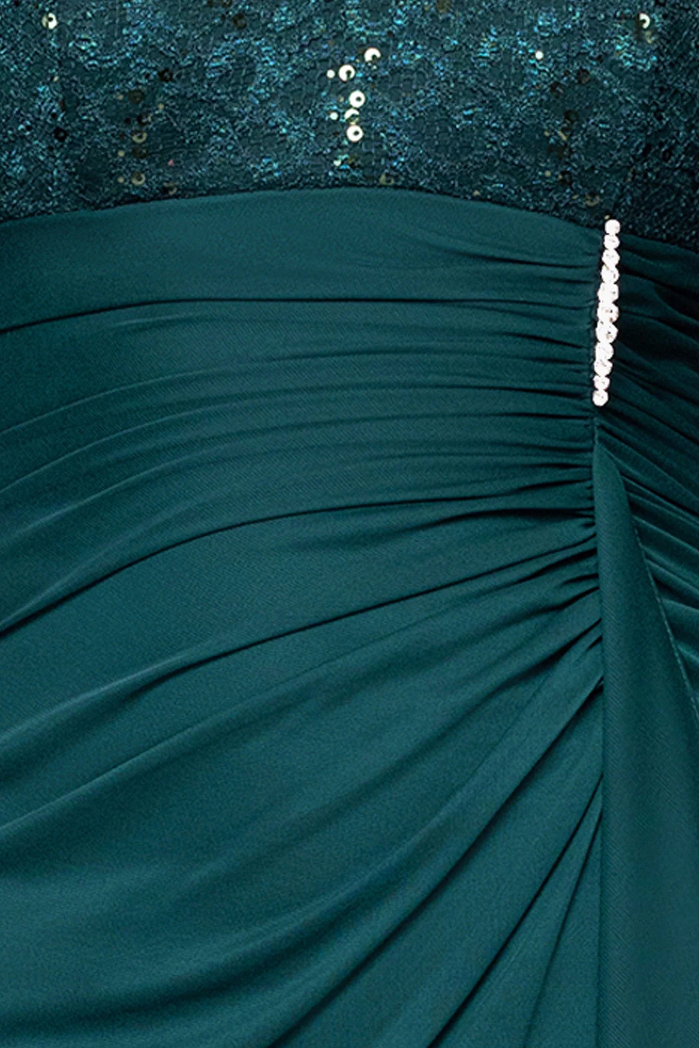 Elegant Bodycon Jersey V-Neck Lace Sleeve Mother of the Bride Dress Ruched Draped Formal Gown
