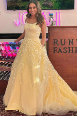 Nude Tulle A-Line Sweetheart Spaghetti Strap Backless Maxi Prom Gown