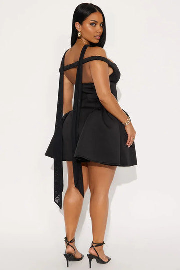 Off Shoulder Mini Halter Strap A-line Evening Party Homecoming Dress