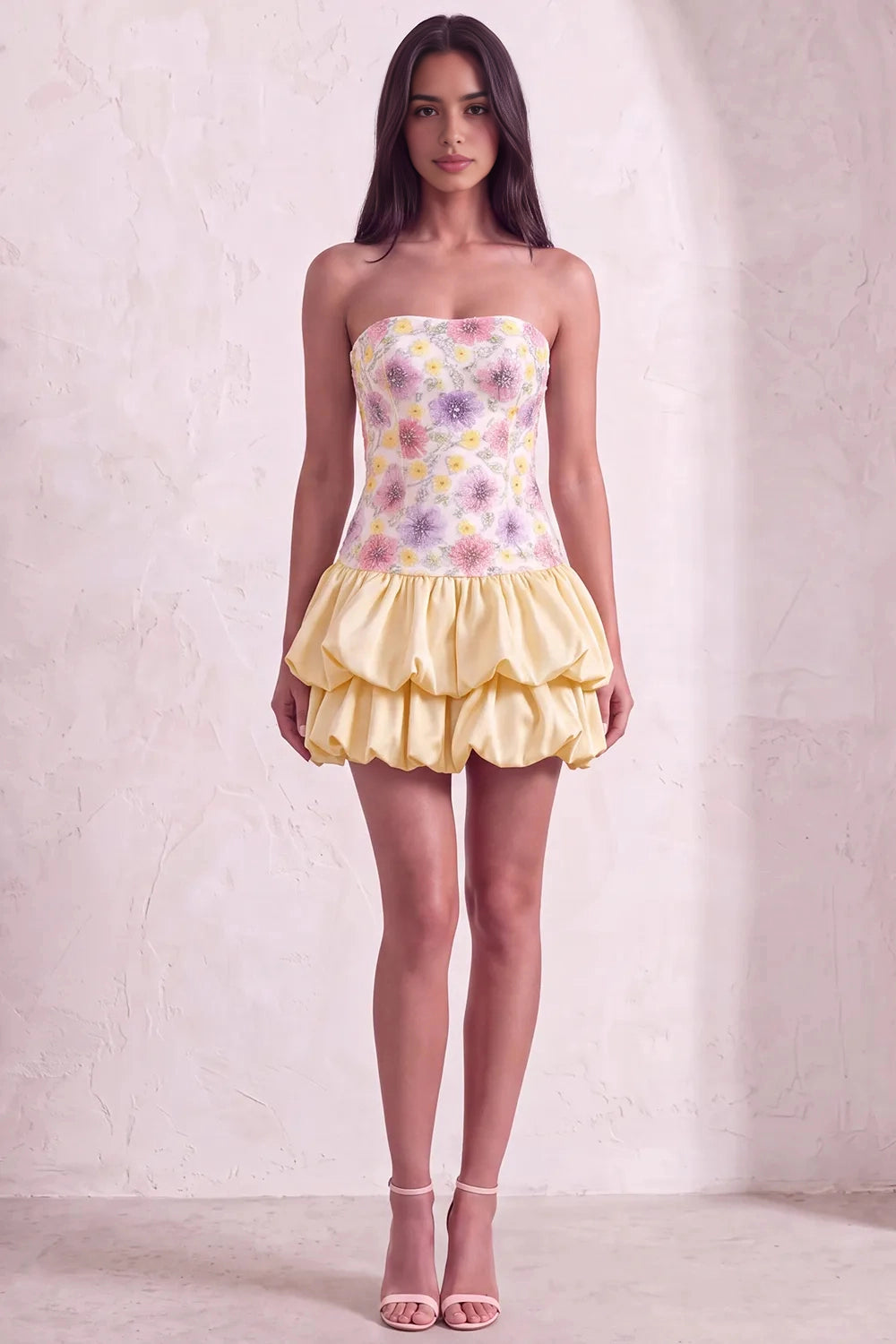 Playful A‑Line Strapless Sleeveless Open‑Back Short Homecoming Dress