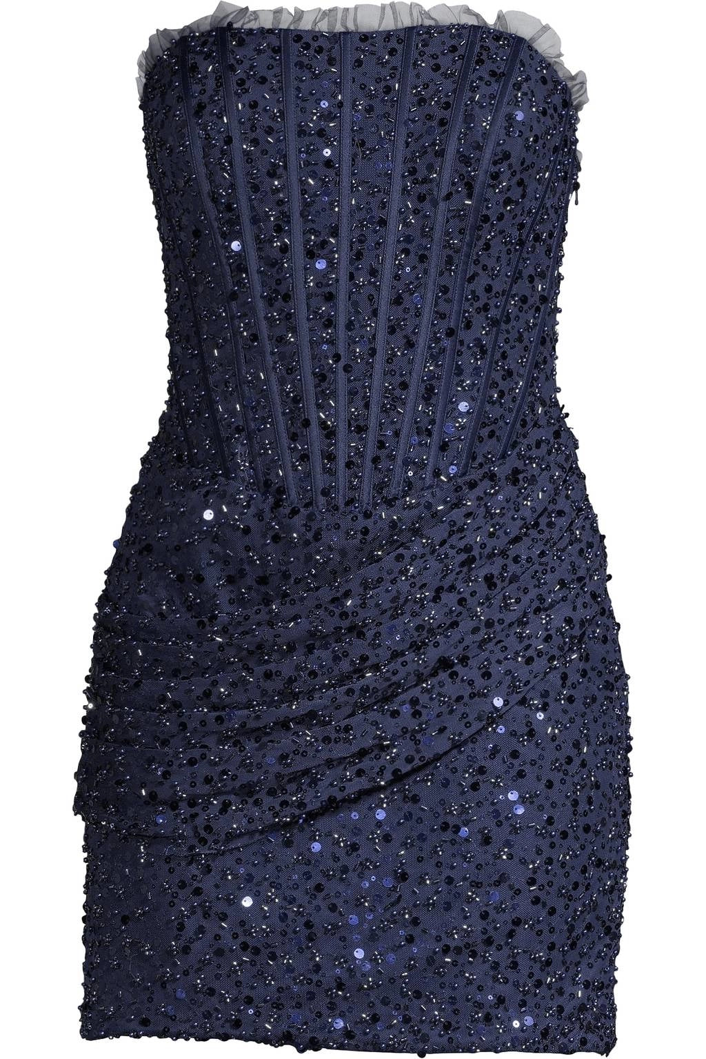 Sparkly Corset Strapless Mini Homecoming Dress