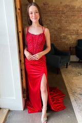 Sequin Lace Mermaid Sweetheart Sleeveless Lace-Up Floor-Length Prom Gown
