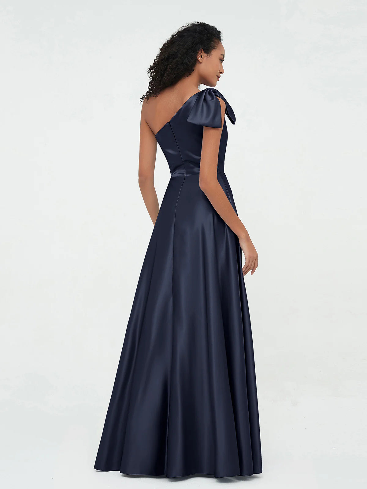 Boat Neck Flutter Sleeve Chiffon A-Line Bridesmaid Maxi Dress with Waist Tie & Pockets
