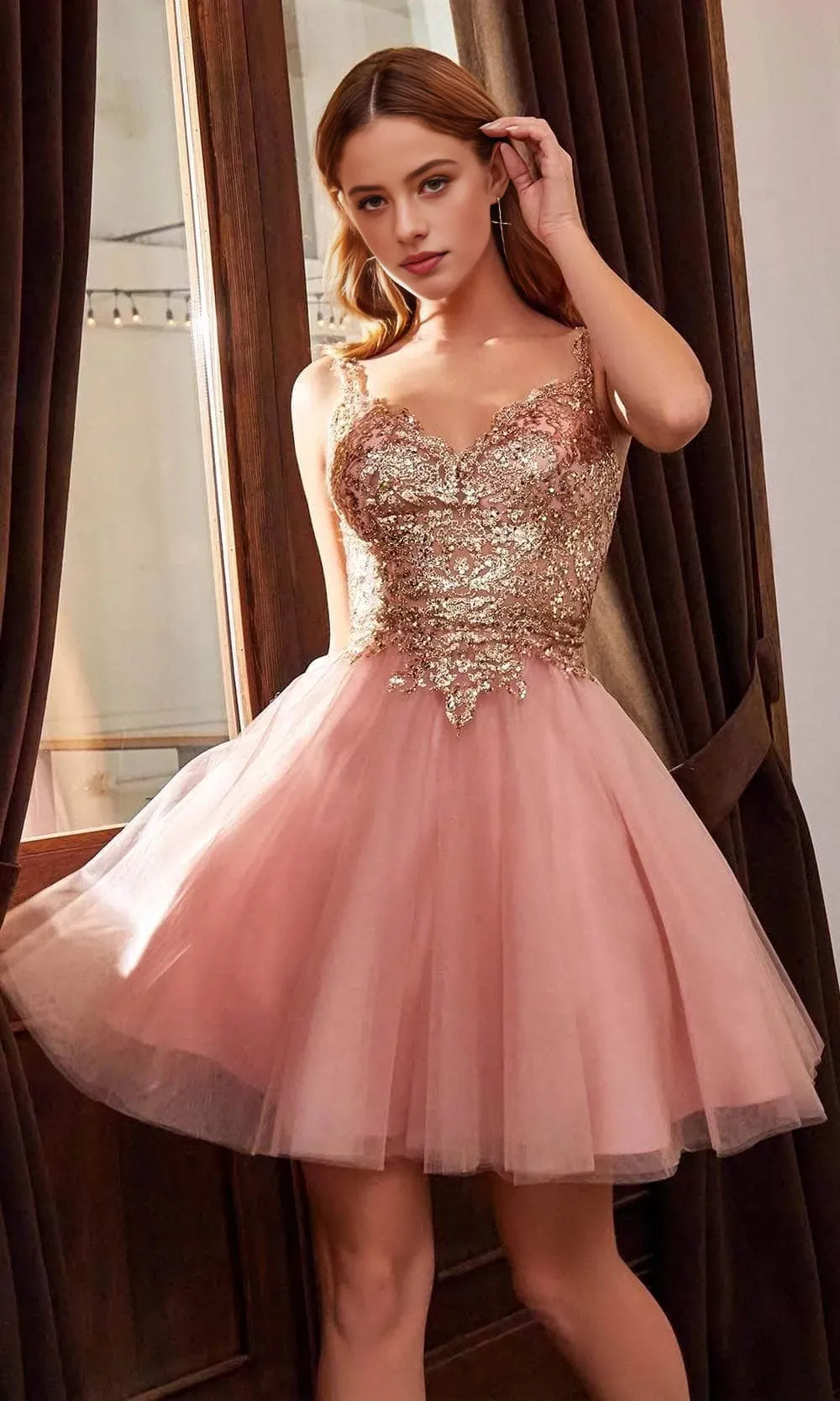 Sparkling A Line Sweetheart Tulle Short Beaded Homecoming Dress