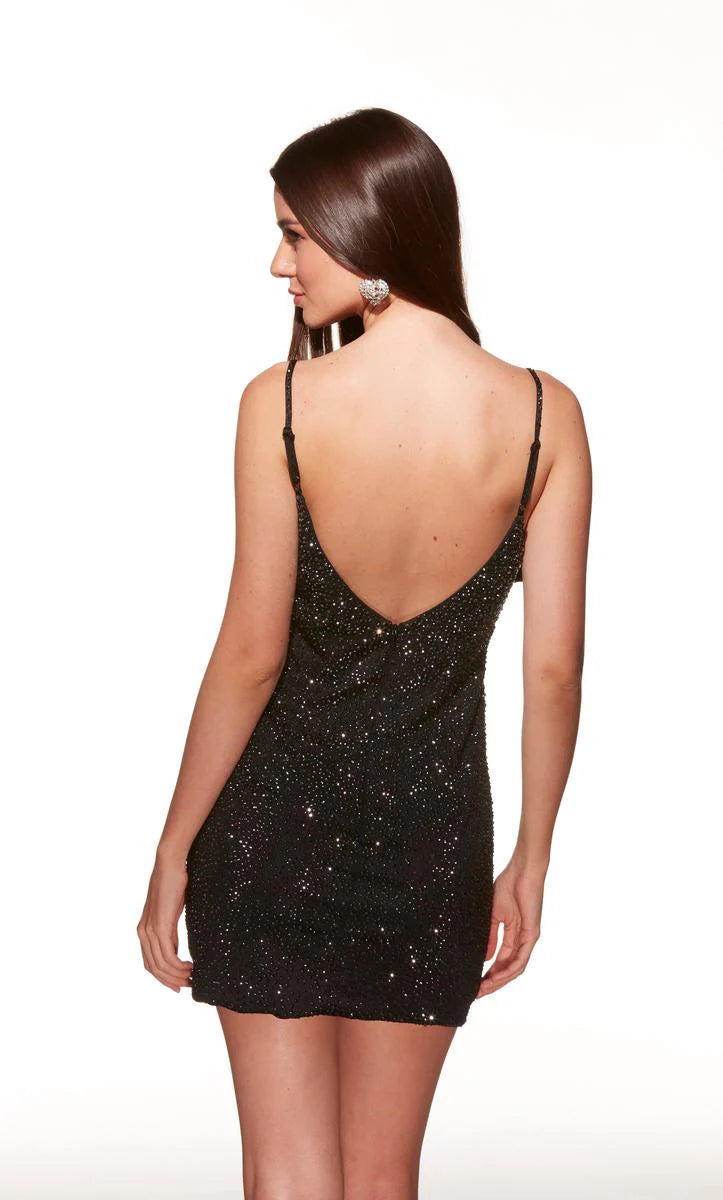 Sparkly Bodycon Square Neck Sleeveless Velvet Short Bow Homecoming Dress