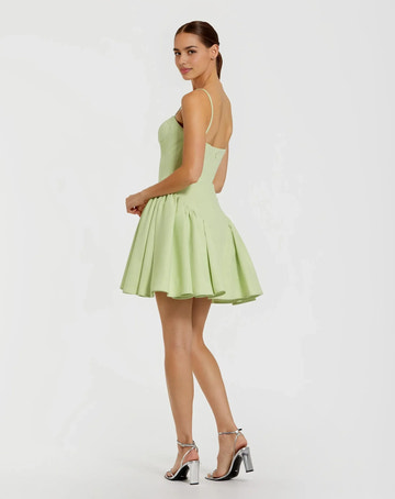 Sweetheart-Neck Spaghetti-Strap A-line Mini Homecoming Dress