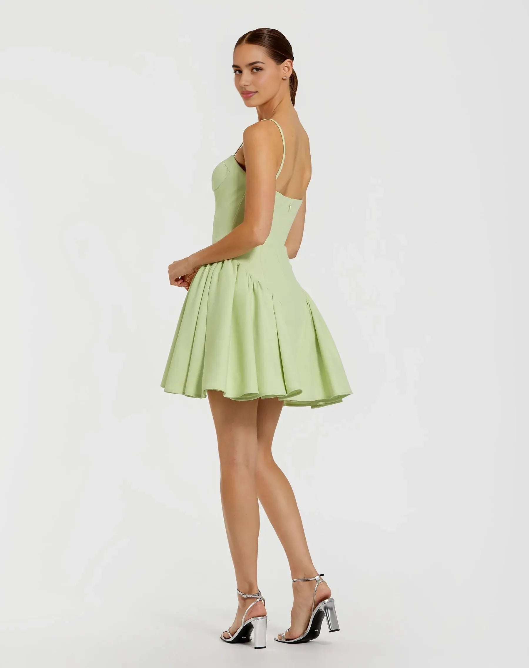 Sweetheart-Neck Spaghetti-Strap A-line Mini Homecoming Dress