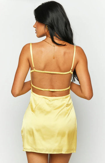 Vedress sleeveless homecoming dress double strappy open back rear view