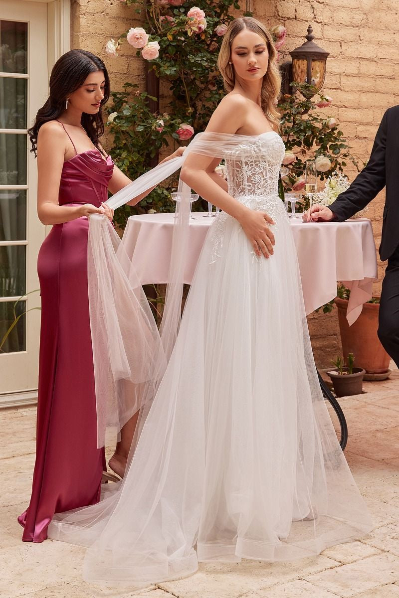 Lace A Line Halter Sweetheart Open Back Train Wedding Dress