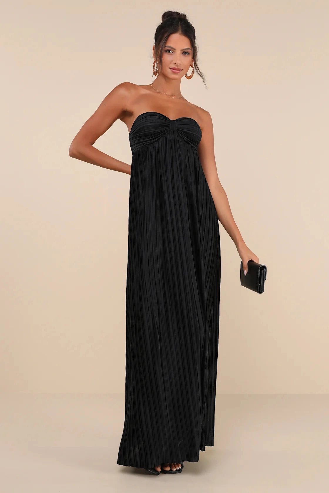 Emerald Green Column Strapless Sweetheart Open Back Maxi Bridesmaid Gown Vedress