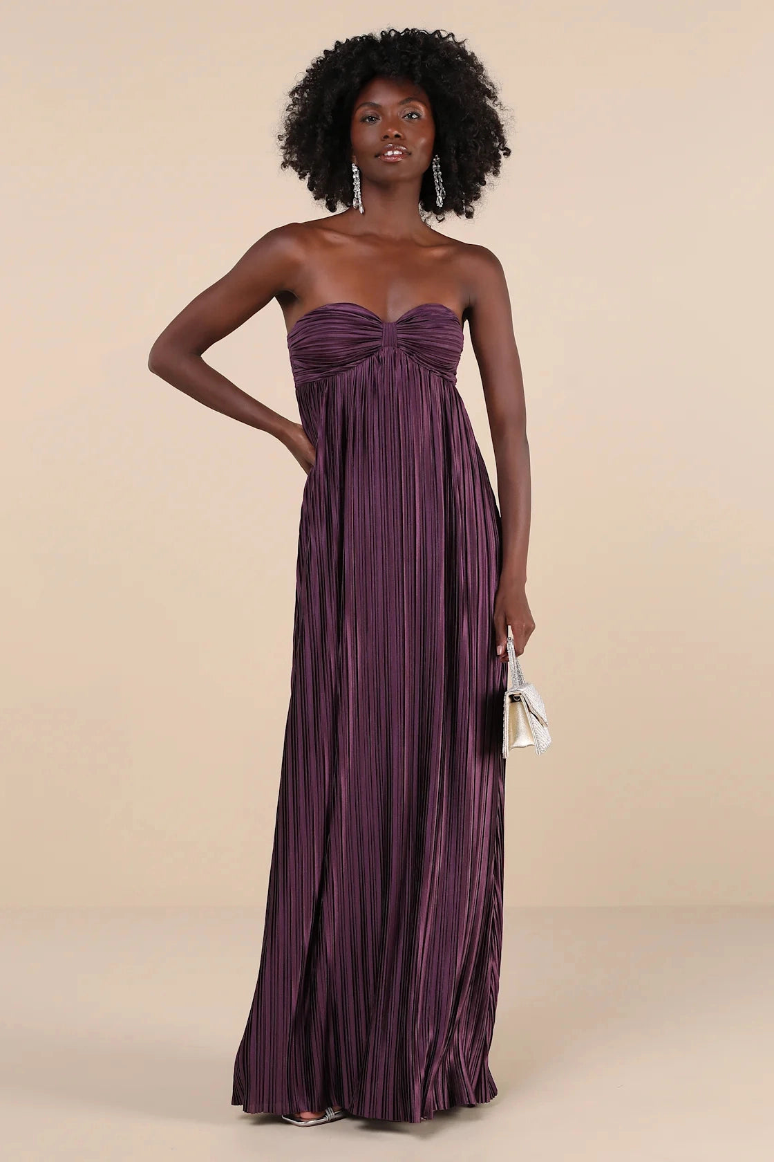 Emerald Green Column Strapless Sweetheart Open Back Maxi Bridesmaid Gown Vedress