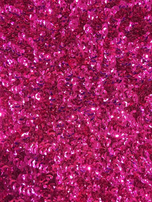 Radiant Fuchsia Sheath One-Shoulder Sleeveless Sequin Bow Prom Gown