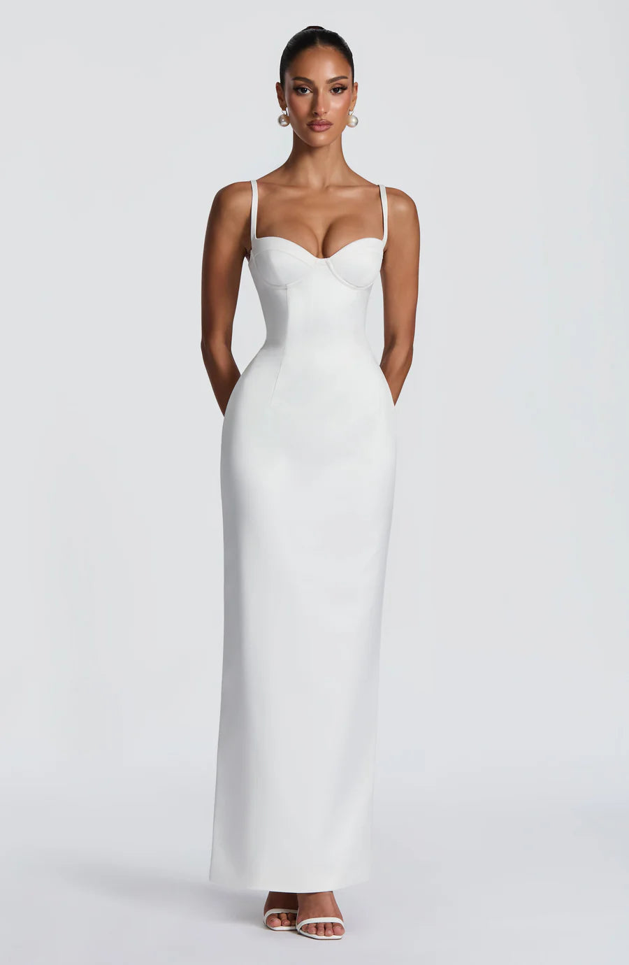 Sleek Sheath Sweetheart Sleeveless Crepe Lace Up Back Formal Evening Dress