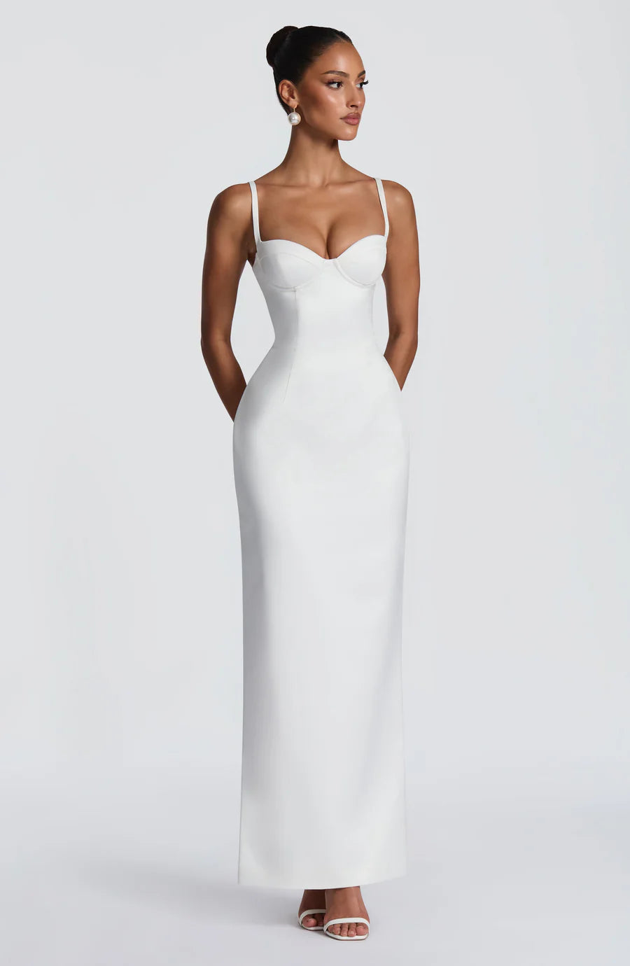 Sleek Sheath Sweetheart Sleeveless Crepe Lace Up Back Formal Evening Dress