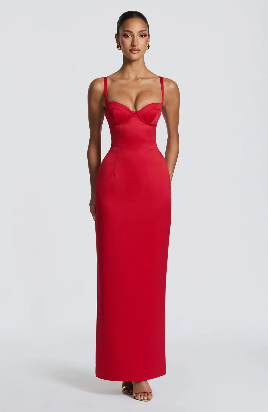 Sleek Sheath Sweetheart Sleeveless Crepe Lace Up Back Formal Evening Dress
