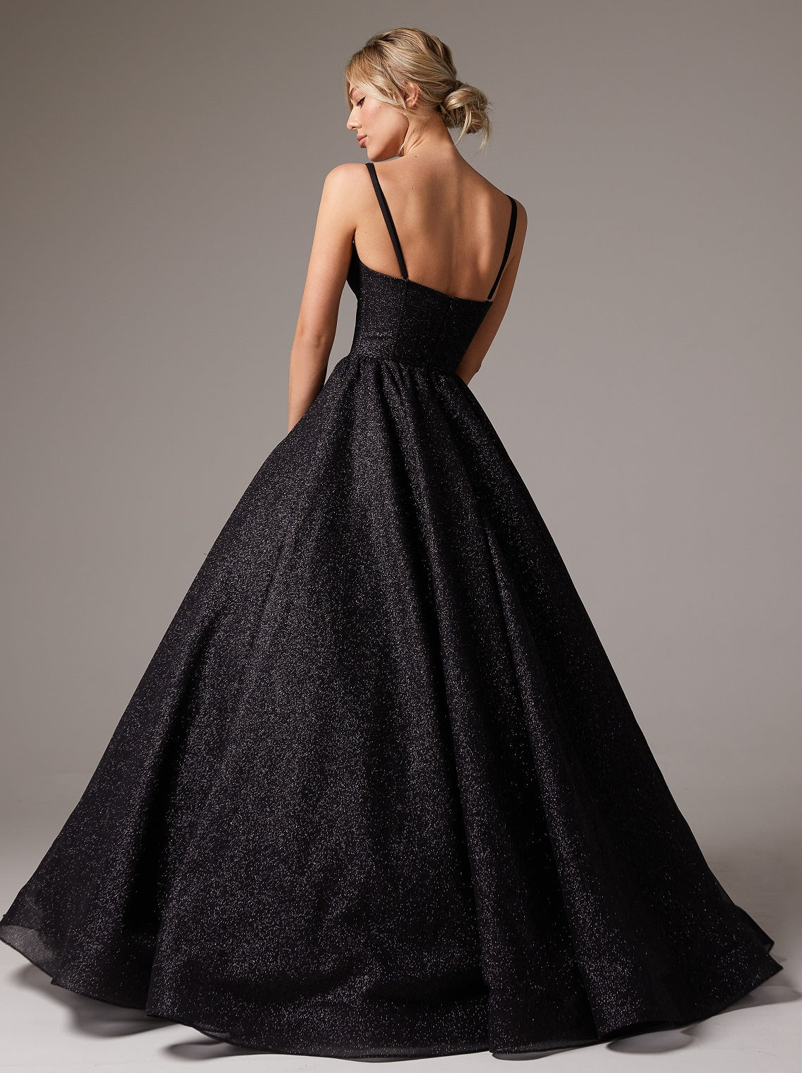 Vestido de gala de sirena sin tirantes con lentejuelas brillantes y abertura alta, vestido de fiesta formal de tul corte A de princesa