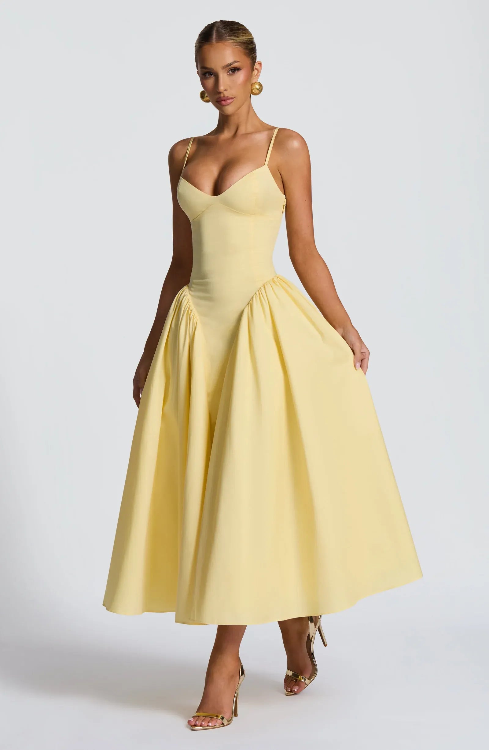 Elegant A-Line Sweetheart Sleeveless Midi Drop-Waist Lace-Up Cocktail Dress