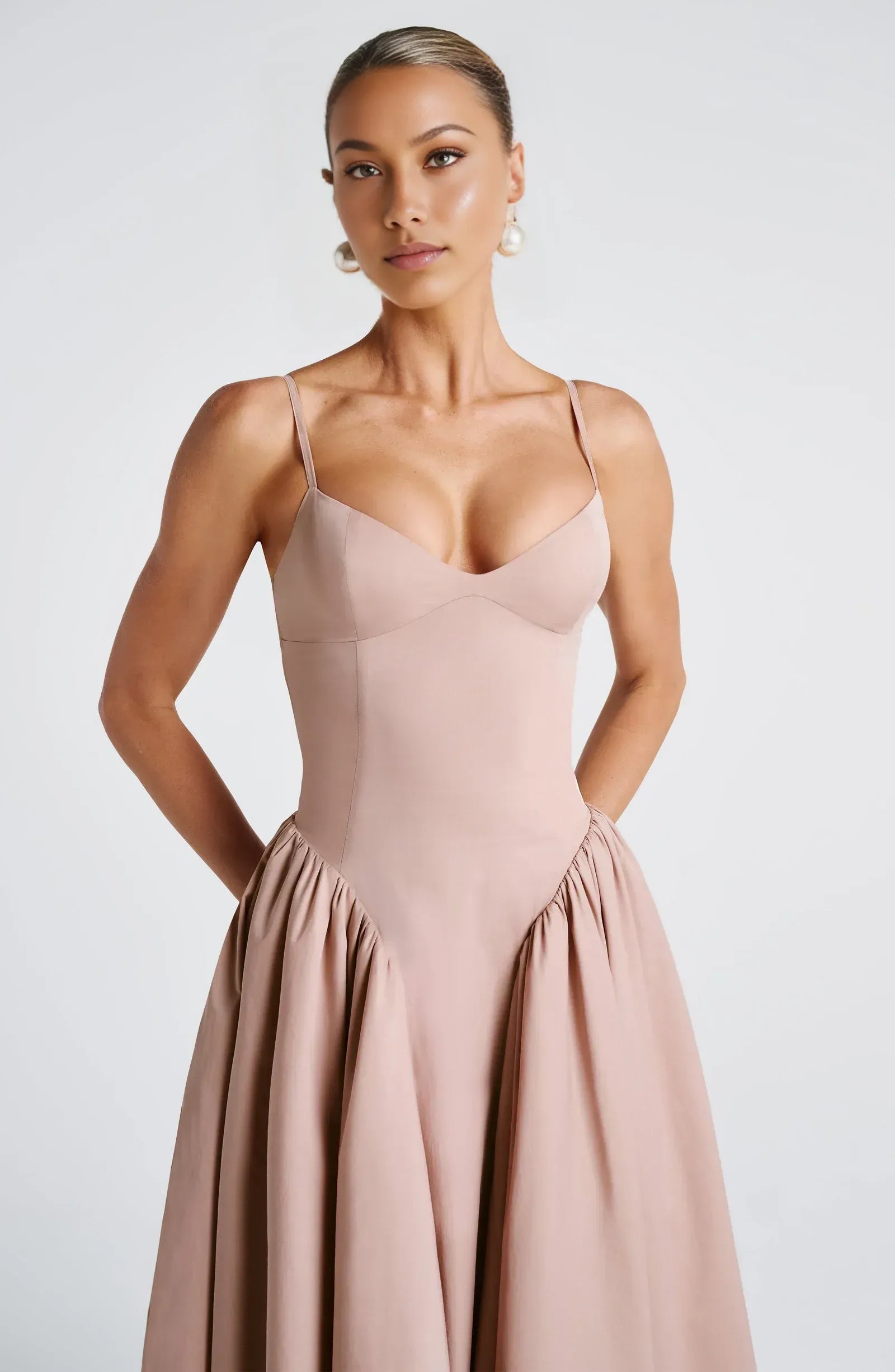 Elegant A-Line Sweetheart Sleeveless Midi Drop-Waist Lace-Up Cocktail Dress