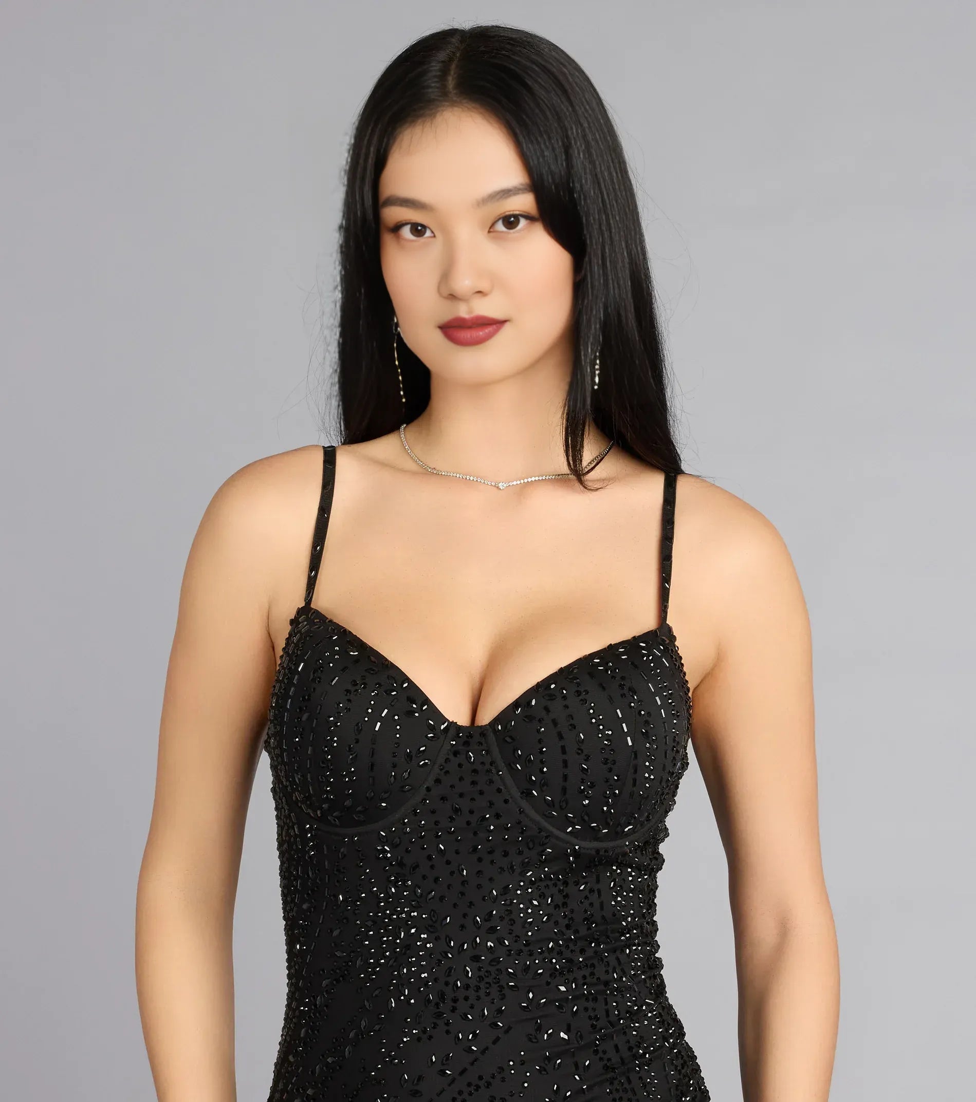 Glamorous Mermaid Sweetheart Neck Tulle Ruffled With Slit Floor Length Evening Dress