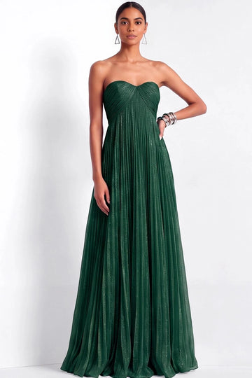 Dreamy A Line Sweetheart Neck Strapless Zipper Back Floor Length Prom Dress