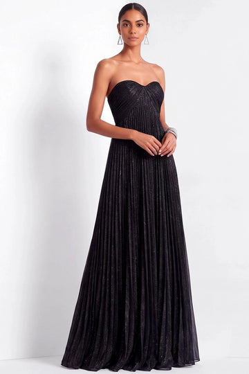 Dreamy A Line Sweetheart Neck Strapless Zipper Back Floor Length Prom Dress