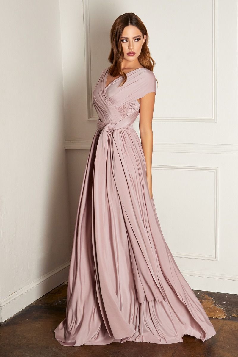 Elegante Vestido Formal Halter: Escote en V Profundo, Diseño de Espalda Cruzada y Falda Plisada Hasta el Suelo - Ideal para Eventos de Etiqueta y Ocasiones Especiales